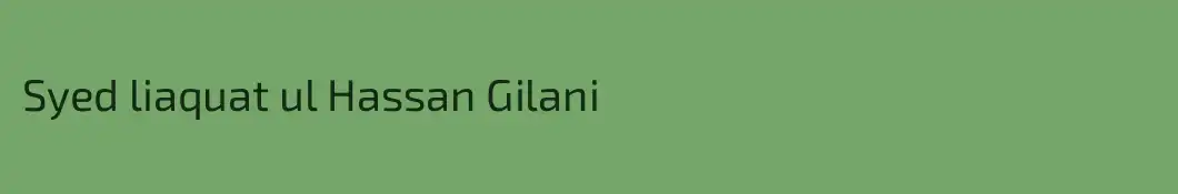 Syed liaquat ul Hassan Gilani